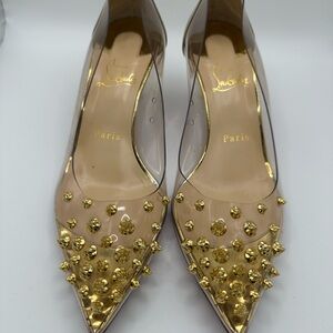 Christian Louboutin Collaclou 55 Spiked PVC Pumps - Size 37